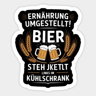 Nutrition Umgestellt Biersteht Jetzt Links Im Kühlschrank Sticker
